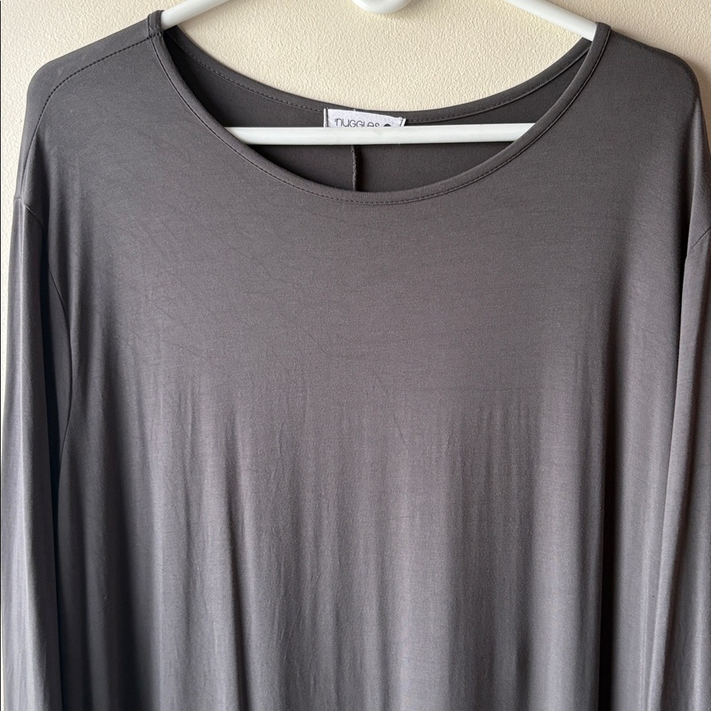NUGGLES Simple Layering Midi Dress Dark Grey - Picture 2 of 7
